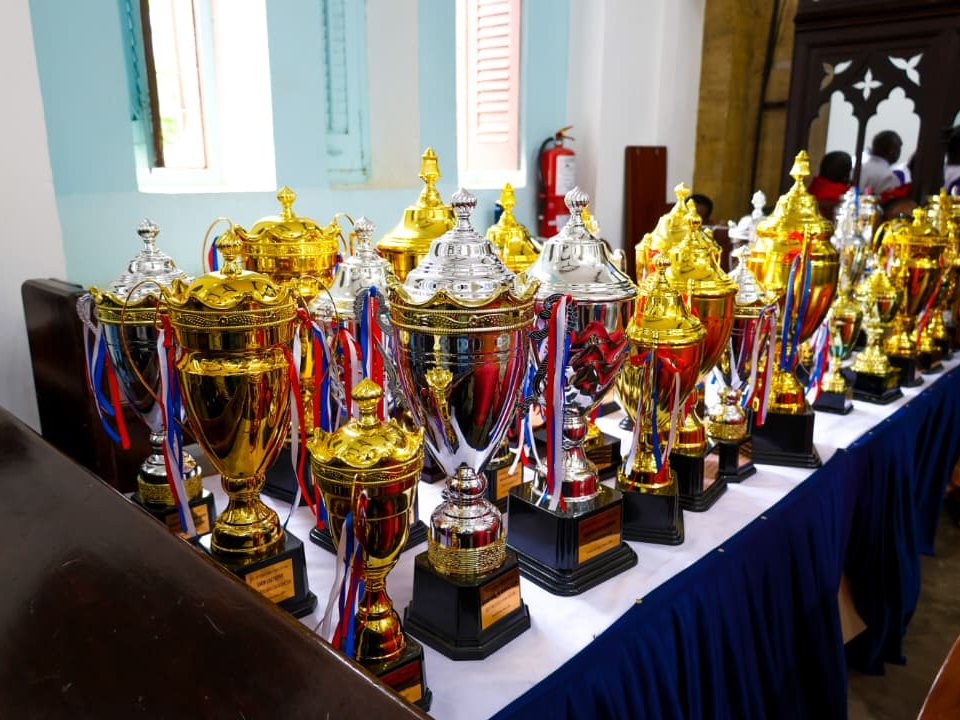 Silverware awaiting its winners