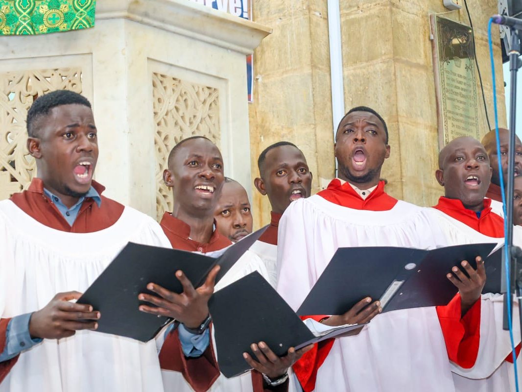 Choristers singing at the festival
